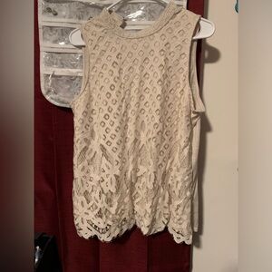 Beige tank top blouse